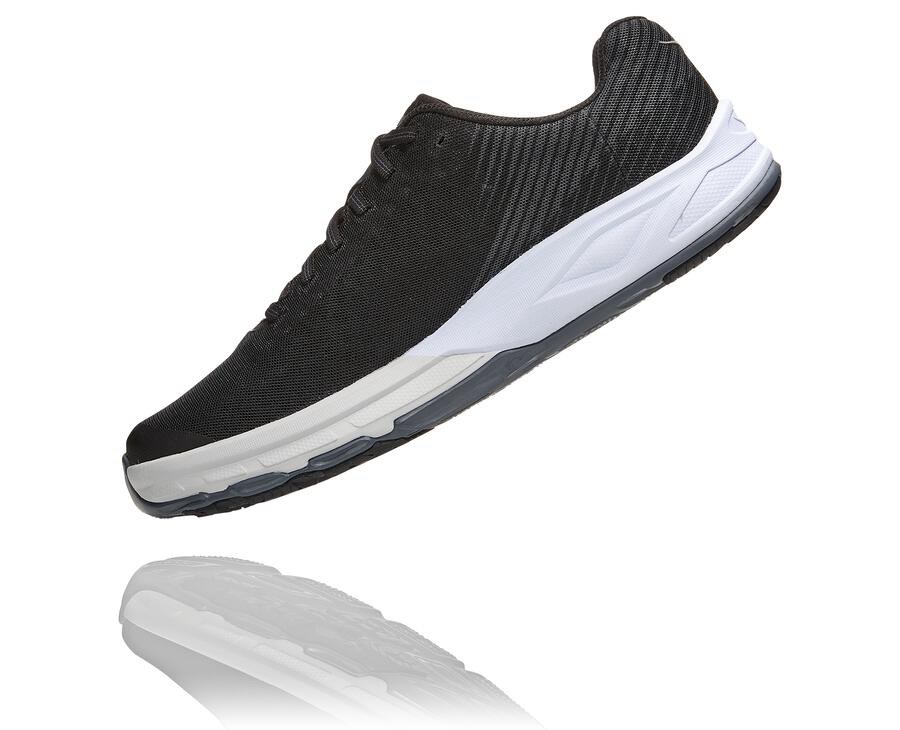 Running Shoes Mens - Hoka One One EVO Carbon Rocket - Black/White - JTVOBEU-67